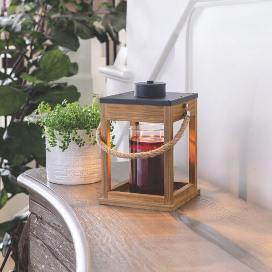Wood + Rope Candle Warmer Lamp