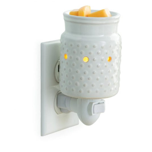 White Hobnail Mini Warmer