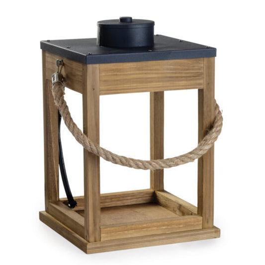 Wood + Rope Candle Warmer Lamp