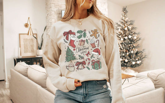 CHRISTMAS VIBES HOLIDAY SWEATSHIRT